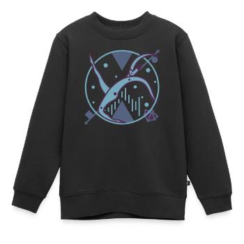 Balance. La stabilité, malgré le risque et l’adrénaline. - Sweat Premium enfant bio - noir - Devant - AI Model Kid Female (0cm)