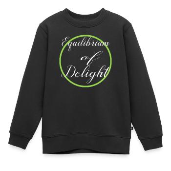 present idea maintaining balance life balance - Kinder Premium Organic Sweatshirt - Schwarz - Vorne - AI Model Kid Female (0cm)