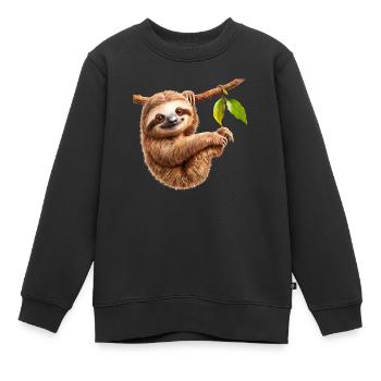 Les paresseux sont-ils vraiment paresseux ? - Sweat Premium enfant bio - noir - Devant - AI Model Kid Female (0cm)