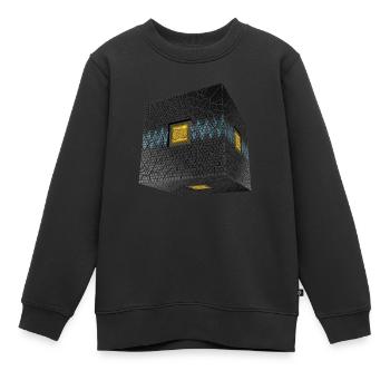 WÜRFEL - Kinder Premium Organic Sweatshirt - Schwarz - Vorne - AI Model Kid Female (0cm)