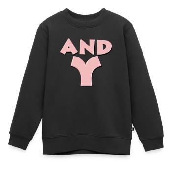 Par Andy2 - Sweat Premium enfant bio - noir - Devant - AI Model Kid Female (0cm)