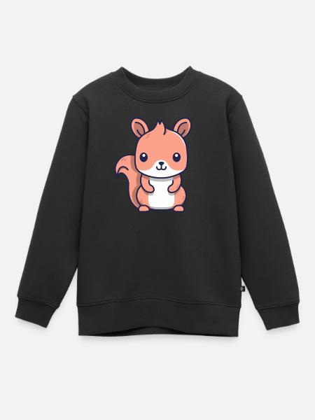 Écureuil - Sweat Premium enfant bio - noir