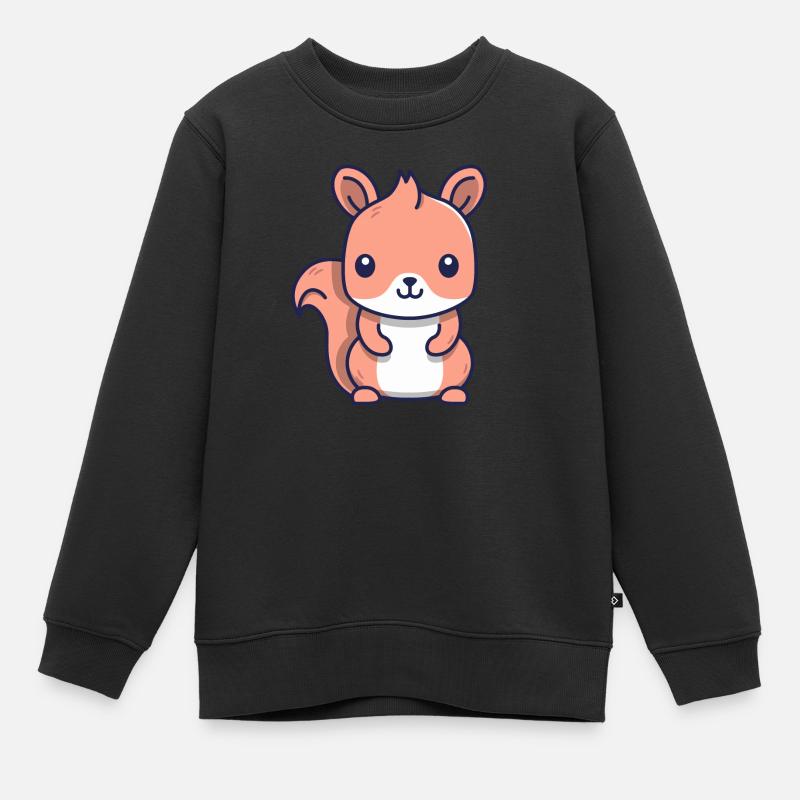 Squirrel - Kids Premium Organic Sweatshirt - black