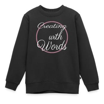 writing inspiration statement innovative ideas - Kinder Premium Organic Sweatshirt - Schwarz - Vorne - AI Model Kid Female (0cm)
