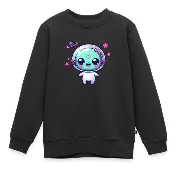 Designs For Kids – Freundliche Aliens - Kinder Premium Organic Sweatshirt - Schwarz - Vorne - AI Model Kid Female (0cm)