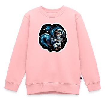 Weltraum-Eichhörnchen - Kinder Premium Organic Sweatshirt - Rosa - Vorne - AI Model Kid Female (0cm)
