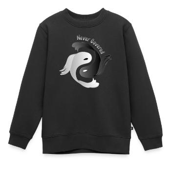 Orientalische Weisheit. Tao, Taijitu, Yin Yang. Koi. - Kinder Premium Organic Sweatshirt - Schwarz - Vorne - AI Model Kid Female (0cm)
