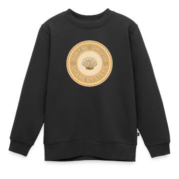 Fruits de mer, huîtres, perles, fruits de mer, pétoncles, nourriture - Sweat Premium enfant bio - noir - Devant - AI Model Kid Female (0cm)