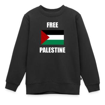 Befreit Palästina - Kinder Premium Organic Sweatshirt - Schwarz - Vorne - AI Model Kid Female (0cm)