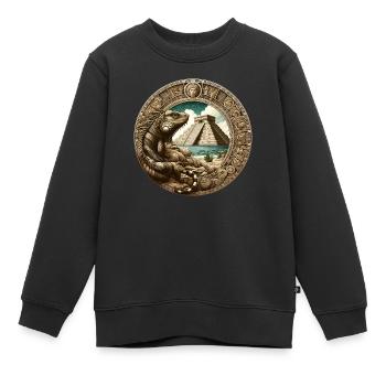 Die Urzeit der Maya - Kinder Premium Organic Sweatshirt - Schwarz - Vorne - AI Model Kid Female (0cm)