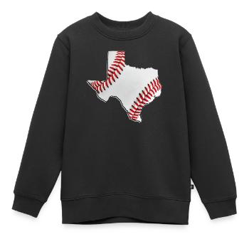 Carte du vrai baseball dans l’État du Texas - Sweat Premium enfant bio - noir - Devant - AI Model Kid Female (0cm)