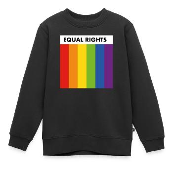 Flagge für Gleichberechtigung - Kinder Premium Organic Sweatshirt - Schwarz - Vorne - AI Model Kid Female (0cm)
