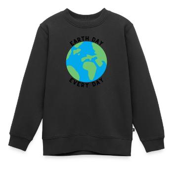 Jour de la Terre Tous les jours - Sweat Premium enfant bio - noir - Devant - AI Model Kid Female (0cm)