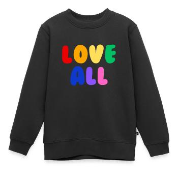 Love all Pride - Kinder Premium Organic Sweatshirt - Schwarz - Vorne - AI Model Kid Female (0cm)