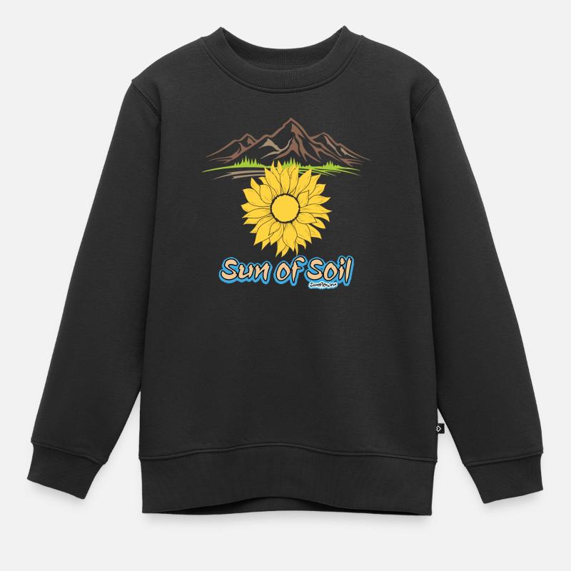 Sonnenblume - Sonne der Erde - Kinder Premium Organic Sweatshirt - Schwarz