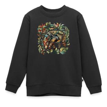 Tapir aztèque - Sweat Premium enfant bio - noir - Devant - AI Model Kid Female (0cm)