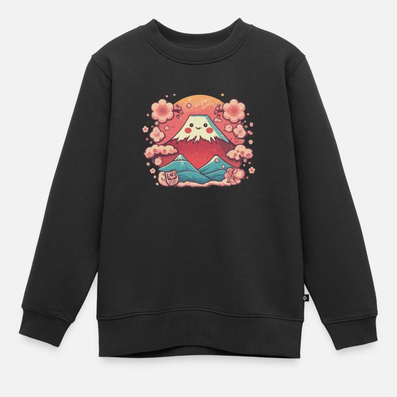 Japan Artwork - Kids Premium Organic Sweatshirt - black