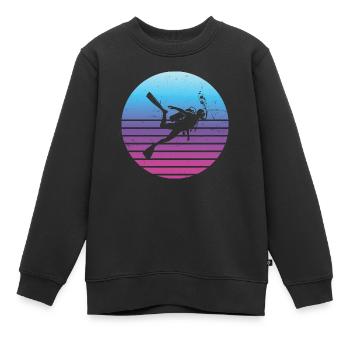 Plongée sous-marine Plongée sous-marine Plongée sous-marine Plongée sous-marine - Sweat Premium enfant bio - noir - Devant - AI Model Kid Female (0cm)