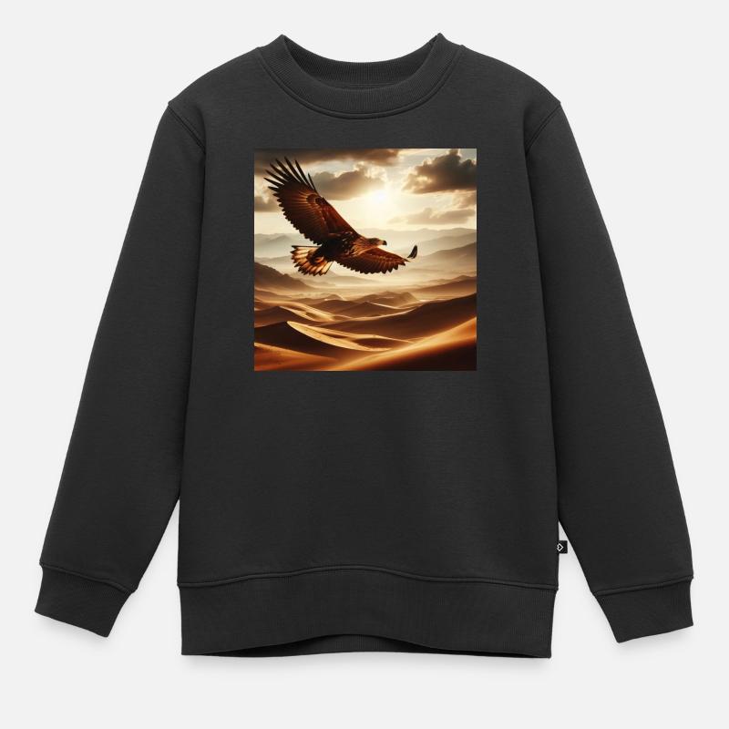 A majestic eagle soaring above the desert C - Sweat Premium enfant bio - noir