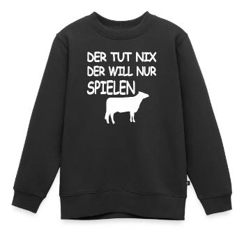 Bauer - Kinder Premium Organic Sweatshirt - Schwarz - Vorne - AI Model Kid Female (0cm)