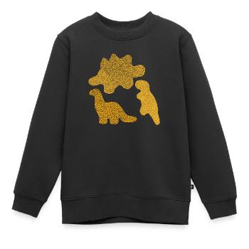 Dinonuggets unis - Sweat Premium enfant bio - noir - Devant - AI Model Kid Female (0cm)