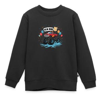 Monster Truck - Ich bin 5 - Einzigartiges Geschenk - Kinder Premium Organic Sweatshirt - Schwarz - Vorne - AI Model Kid Female (0cm)
