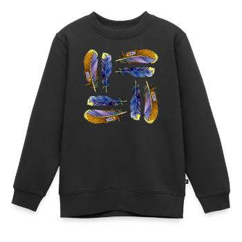Stylo - Sweat Premium enfant bio - noir - Devant - AI Model Kid Female (0cm)