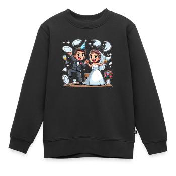 Gemeinsam stark zum Poltern. - Kinder Premium Organic Sweatshirt - Schwarz - Vorne - AI Model Kid Female (0cm)