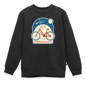Le Cosmos du Vélo, Cosmos du Vélo - Sweat Premium enfant bio - noir - Devant - AI Model Kid Female (0cm)