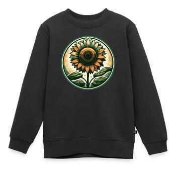 Tournesol - Sweat Premium enfant bio - noir - Devant - AI Model Kid Female (0cm)