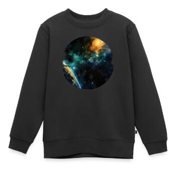 Das Universum ist Faszination und Inspiration - Kinder Premium Organic Sweatshirt - Schwarz - Vorne - AI Model Kid Female (0cm)