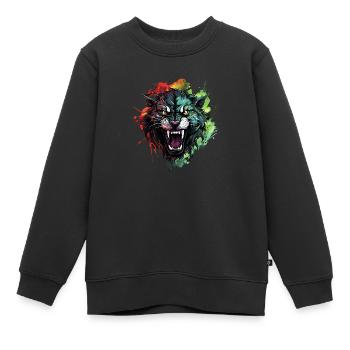 Kraftvolle Eleganz bei jedem Schritt - Kinder Premium Organic Sweatshirt - Schwarz - Vorne - AI Model Kid Female (0cm)