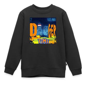 DOLCH ZEIT CHEMIE - Kinder Premium Organic Sweatshirt - Schwarz - Vorne - AI Model Kid Female (0cm)