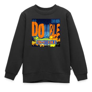 DOUBLE DOUBLE CHEMISTRY - Sweat Premium enfant bio - noir - Devant - AI Model Kid Female (0cm)