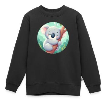 Koala heureux Koala Ours Koala - Sweat Premium enfant bio - noir - Devant - AI Model Kid Female (0cm)