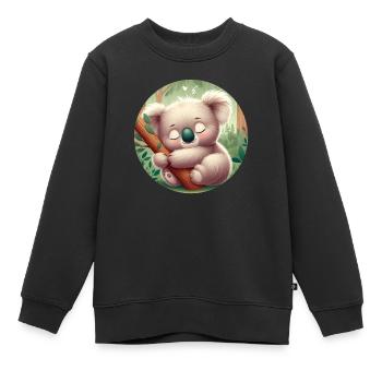 Koala heureux Koala Ours Koala - Sweat Premium enfant bio - noir - Devant - AI Model Kid Female (0cm)