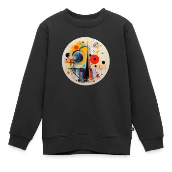 Art abstrait - Sweat Premium enfant bio - noir - Devant - AI Model Kid Female (0cm)