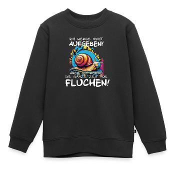 Motivationsspruch Ich werde nicht aufgeben - Kinder Premium Organic Sweatshirt - Schwarz - Vorne - AI Model Kid Female (0cm)