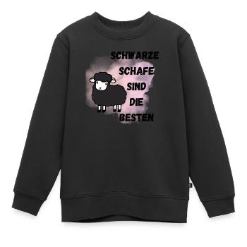 Schwarze Schafe sind die besten - Kinder Premium Organic Sweatshirt - Schwarz - Vorne - AI Model Kid Female (0cm)