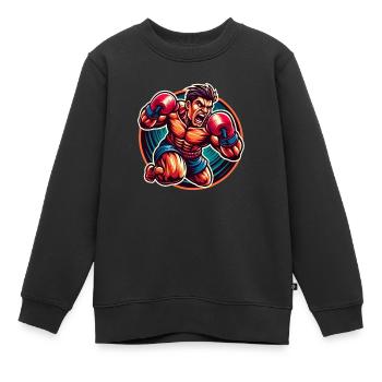 Ultra-Punch-Boxen - Kinder Premium Organic Sweatshirt - Schwarz - Vorne - AI Model Kid Female (0cm)