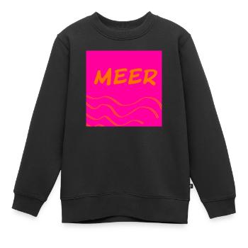 Meer - Kinder Premium Organic Sweatshirt - Schwarz - Vorne - AI Model Kid Female (0cm)