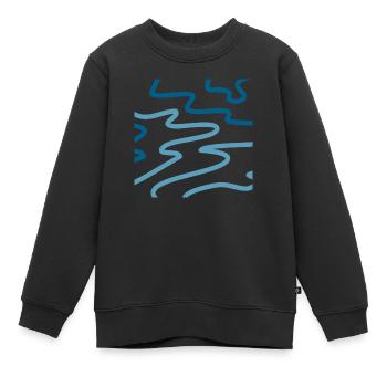 Abstrakt - Kinder Premium Organic Sweatshirt - Schwarz - Vorne - AI Model Kid Female (0cm)