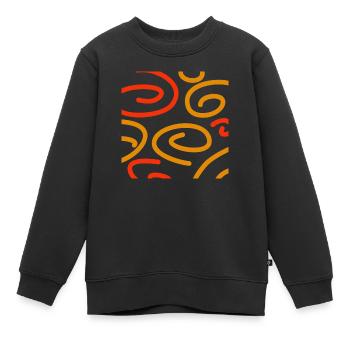 Spirale - Kinder Premium Organic Sweatshirt - Schwarz - Vorne - AI Model Kid Female (0cm)