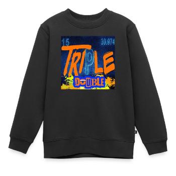 "TRIPLE DOUBLE" Chemie-Design - Kinder Premium Organic Sweatshirt - Schwarz - Vorne - AI Model Kid Female (0cm)