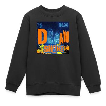 "DREAM SHAKE"-Design - Kinder Premium Organic Sweatshirt - Schwarz - Vorne - AI Model Kid Female (0cm)