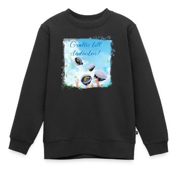 Remise des diplômes de la classe 2024 Fête de remise des diplômes du lycée - Sweat Premium enfant bio - noir - Devant - AI Model Kid Female (0cm)