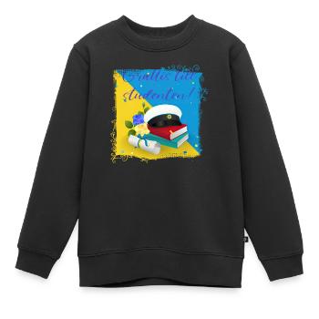 Remise des diplômes de la classe 2024 Fête de remise des diplômes du lycée - Sweat Premium enfant bio - noir - Devant - AI Model Kid Female (0cm)