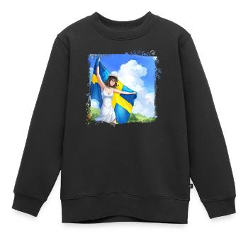 Remise des diplômes de la classe 2024 Fête de remise des diplômes du lycée - Sweat Premium enfant bio - noir - Devant - AI Model Kid Female (0cm)