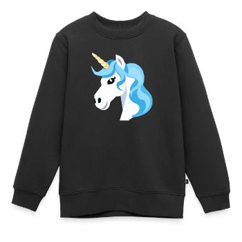 Regenbogen Einhorn Unicorn Rainbow Pferd LGBTQ 1 - Kinder Premium Organic Sweatshirt - Schwarz - Vorne - AI Model Kid Female (0cm)