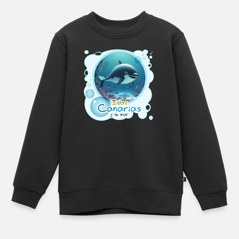 Wal - Kinder Premium Organic Sweatshirt - Schwarz